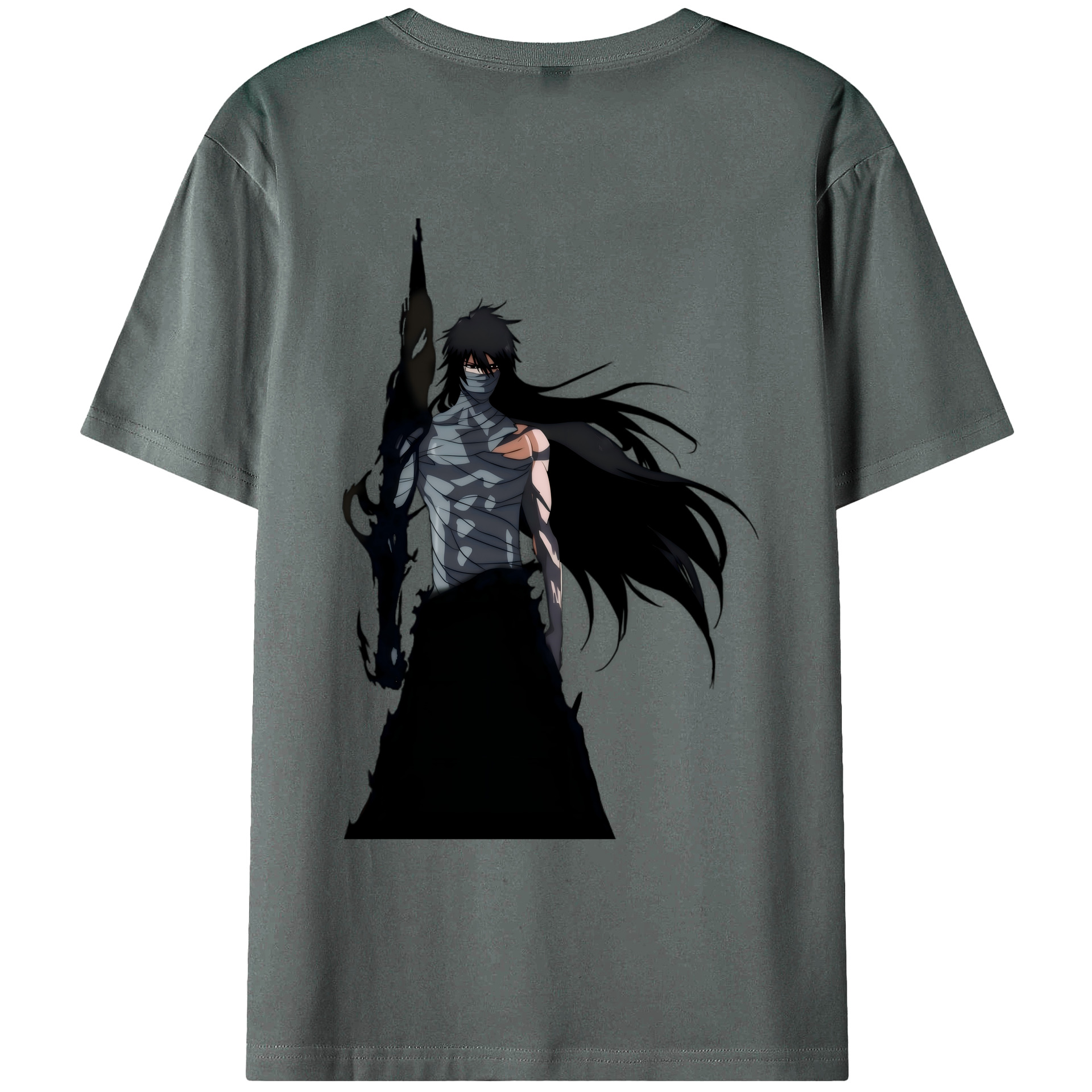 （画像用） ブリーチ 黒崎一護（くろさき いちご）BLEACH Kurosaki Ichigo 綿100％ メンズ半袖Tシャツ（バックプリント） 通気性